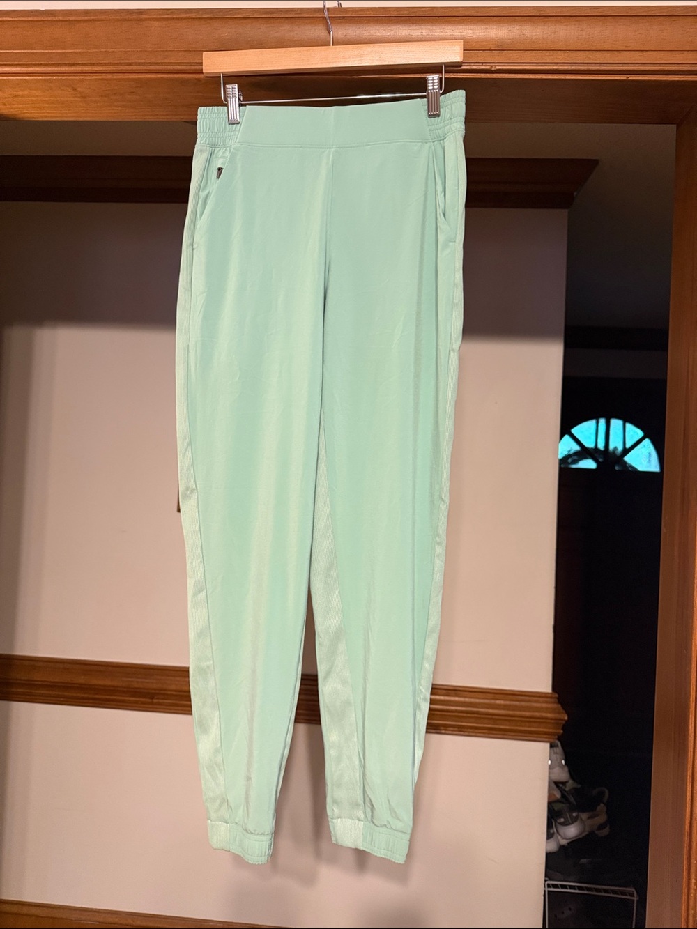 Athleta Mint Green Track Joggers